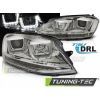Tuning-tec PREDNÉ SVETLOMETY U-LED LIGHT DRL CHROME pasuje na VW GOLF 7 11.12-17