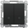 Kontakt-Simon Svícnový spínač 55 TW5L2.01/149 s LED podsvícením, samostatné podsvícení pro každý klíčový modul 10 AX, 250V~, rychlospojky, černá matná