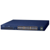 PLANET Technology Planet GSW-2620HP PoE switch, 24x1Gb + 2x SFP 1Gb, VLAN, extend mód 10Mb-250m, 802.3at, 802.3az, 240W PoE Budget GSW-2620HP