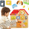 Viga Toys VIGA Drevená manipulačná doska Dom objavov a učenia