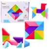 LEAN TOYS Magnetické farebné nálepky Tangram Blocks Puzzle 9 ks.