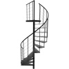Minka STAIRS Kovové točité schodisko Milano čierne pr. 160 cm