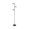 Stojaca lampa Globo 57916S TRABBY 3xGU10 8 W čierna/dymové sklo