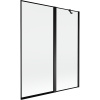 Mexen Mist sprchový paravan 2-krídlový pravý 140 x 150 cm, čierny rám, čierny - 8A9-140-011-70-70-P