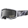 okuliare VISION 8 LAHND ALPINESTARS (biela/čierna, zrkadlové strieb. plexi)2026