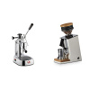 La Pavoni Europiccola Lusso + Eureka Mignon Single Dose, White & Oak
