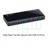 TP-LINK UH720 USB 3.0 7-Port Hub with 2 Charging Ports,Moder