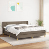 vidaXL Posteľný rám boxspring s matracom sivohned 180x200 cm látka - Šedohnedá - 176489-110675