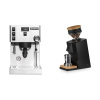 Rancilio Silvia PRO X + Eureka Mignon Single Dose, Black & Oak