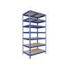 Regál do skladu Biedrax 45 x 60 x 240 cm, modrý, 7 políc MDF, nosnosť 200 kg na policu