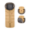 PETITE&MARS Set zimný fusak Arctic 4v1 + rukavice na kočík Furry Elegant Caramel VP-F187206