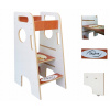 Učiaca veža Kitchen helper pre dieťa, Pevný, Nastaviteľný, Biely, POĽSKÝ