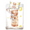 Carbotex Bavlnená posteľná bielizeň Medvedík a Ospalý medveď 100x135, 40x60 cm