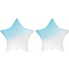 FLEXMETAL Balón fóliový – hviezda, ombré/modro-biela, 48 cm, 2 ks 8595596328116