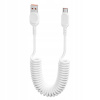 Kábel Toocki USB - USB typ C 1,8 m biely