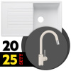 BLANCO SET 10-D 25 ZIA 5 S + MIDA-S biela soft