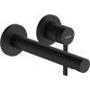 HANSGROHE Zesis S 2-otvorová páková umývadlová batéria pod omietku, pre nástennú montáž, výtok 194 mm, matná čierna, 74750670