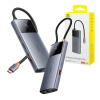 Baseus B00061802813-00 Rozbočovač 6v1 Metal Gleam 2 Series, USB-C na 2xUSB 3.0 +USB-C + HDMI + USB-C PD + Ethernet RJ45