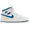 Nike Členkové tenisky Jordan 1 Mid SE Industrial Blue (GS) Biela
