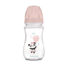 Canpol babies Antikolíková fľaša, EasyStart, EXOTIC ANIMALS, 240 ml – ružová