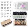 Orion Sada 16ks koreničiek BLACK 80ml + 4ks organizér na koreničky VASKY (nízky) + sada 24ks štítkov