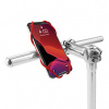 Držiak na mobil Bone Bike Tie 3, na bycikel, nastaviteľná veľkosť, červený, 4.7-7.2
