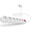 CONNECT IT prodlužovací kabel 230 V, 6 zásuvek, 2 m, s vypínačem (bílý) CI-1283
