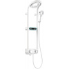 Mexen Peak, sprchová sada s ručnou a dažďovou hlavicou, LED displej, biela, 78106-20