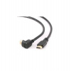 GEMBIRD Kábel HDMI-HDMI M/M 3m, 1.4, M/M tienený, pozlátené kontakty, 90° lomený, čierny (CC-HDMI490-10)