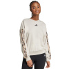 Dámska mikina adidas Animal Print 3-Stripes French Terry Sweatshirt cream JM1836 XL