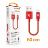 Datový kabel ALIGATOR PREMIUM 2A, Micro USB 50cm červený