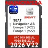 Mapa do navigácie Seat Európa pamäťová karta SD MIB2 6P0