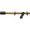 Drevená garniža sada Rullo Ø 28 mm 160 cm prírodná/wenge