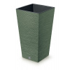 Prosperplast Květináč FURU SQUARE 24 cm - barva: zemitě zelená