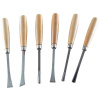 EXTOL CRAFT Dláta rezbárske s drevenou rukoväťou, sada 6ks