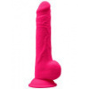 Ružové realistické dildo SILEXD Model 3 z pamäťového silikónu