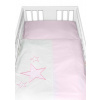 Baby Nellys Povlečení do postýlky Baby Stars - růžové, vel. 135x100 cm - 135x100