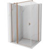 Mexen Mist T sprchová zástena otočná 85 x 110 cm, transparentná, brúsená meď - 8A4T-085-110-65-00