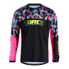 Force RECKLESS čierno-ružovo-fluo mtb dres - dl. rukáv - XL