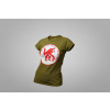GG-God.sk Tričko Beast Dámske Farba: Zelená (Khaki), Veľkosť: XL, Grafika: Vpredu (Front)