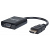 MANHATTAN převodník z HDMI na VGA (HDMI Male to VGA Female, black, Polybag) 151467