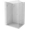 Mexen Lunar-B, výklopný sprchový kút ľavý 85 x 80 cm, 8mm číre sklo, oceľový profil, 832-085-080-97-00-L