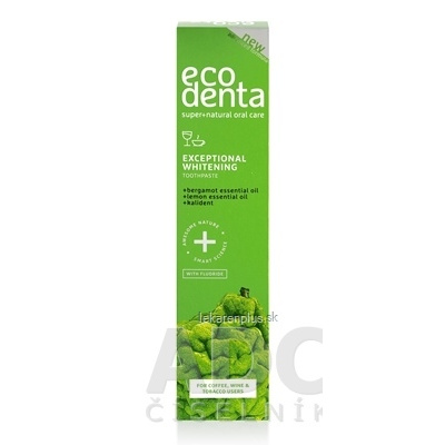 EcoDenta EXCEPTIONAL WHITENING Anti-coffe, tobacco bieliaca zubná pasta 1x100 ml