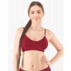 GINA dámské top podprsenkový s úzkými ramínky, úzká ramínka, bezešvé, jednobarevné Bamboo PureLine 07010P - brandy S/M, vel. S/M, brandy