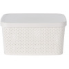 Úložný box s vekom Diamond 3,5 l, čierny/biely