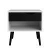 FALCO Noční stolek RETRO 394, Bílá/Černá