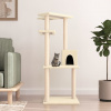 Škrabadlo pro kočky se sisalovými sloupky krémové 123 cm 171783