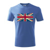 Britská vlajka stará - Tričko detské bavlnené - 104-110cm / 3-4 roky ( Svetlomodrá )