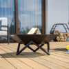 Čierne oceľové záhradné ohnisko A 700 PATIO