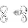 Beneto Stříbrné náušnice nekonečno AGUP1424S